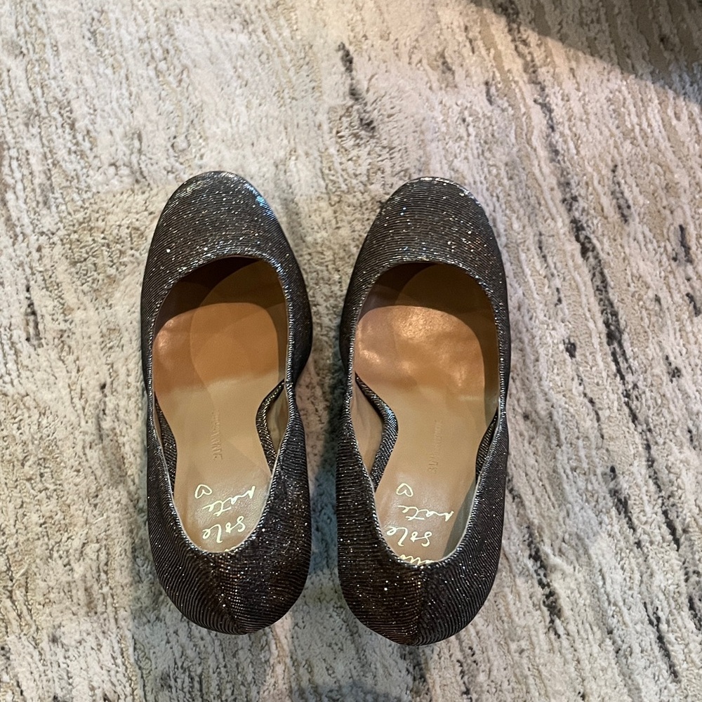 Banana Republic Black Glitter Heels